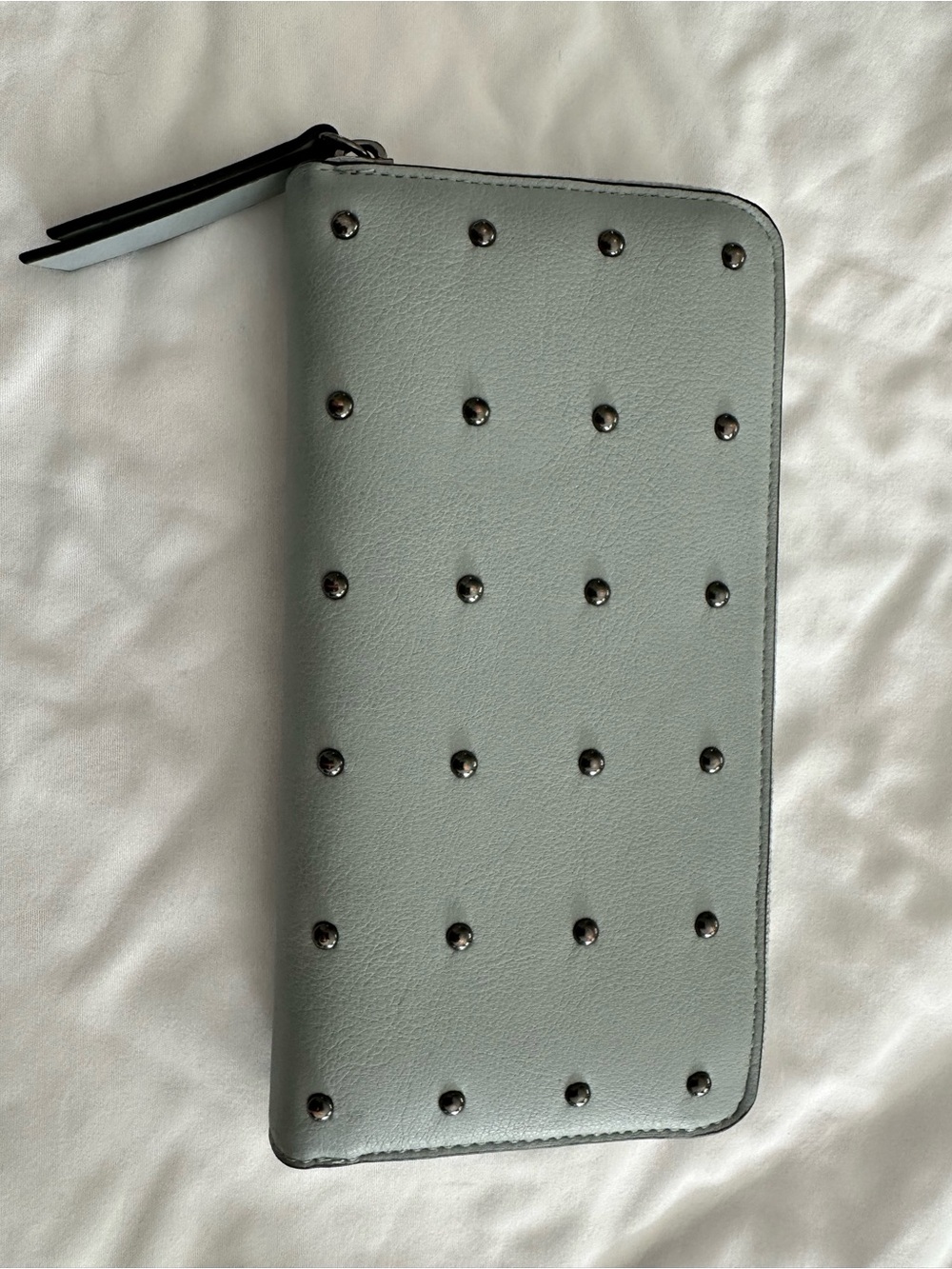 Simply Vera Vera Wang Light Sage Studded Zip Wallet